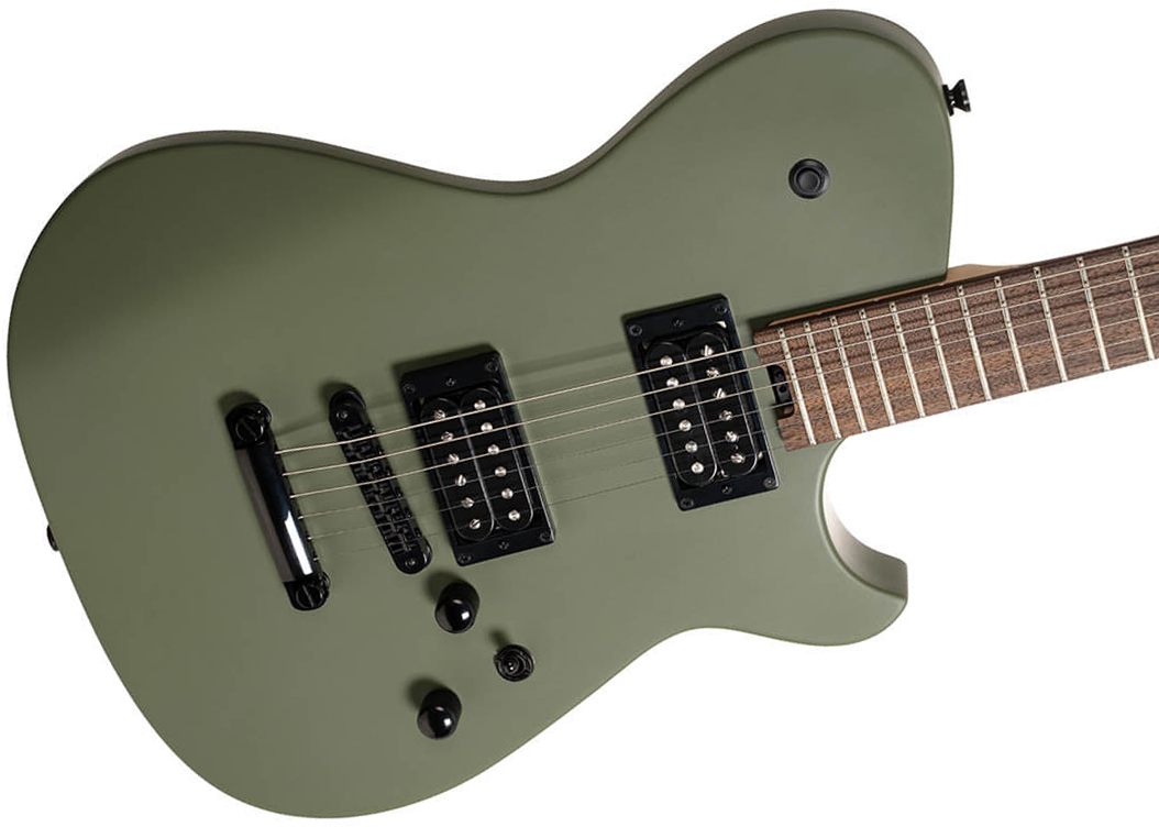 Cort Matthew Bellamy Mbm2h Meta Signature 2h Ht Lau - Satin Olive Green - Televorm elektrische gitaar - Variation 2