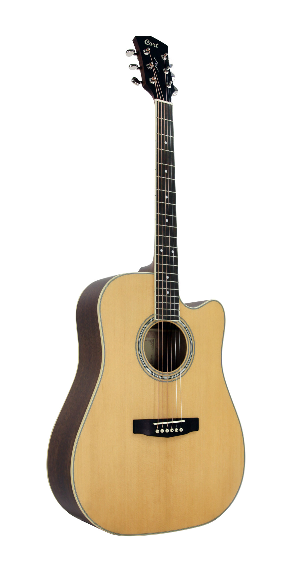 Cort Pure-dcf Dreadnought Electro Epicea Acajou Ov - Natural Satin - Volksgitaar - Variation 2