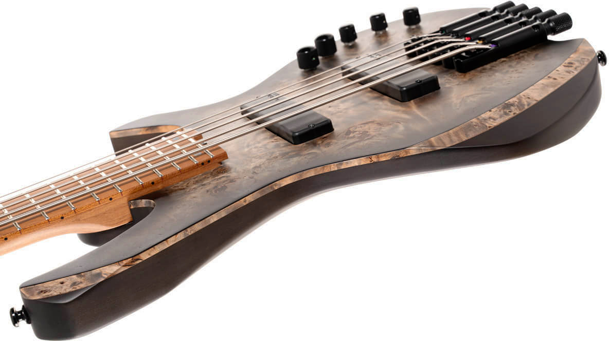 Cort Space 5c Artisan Active Bartolini Mn - Matte Star Dust Black - Solid body elektrische bas - Variation 9