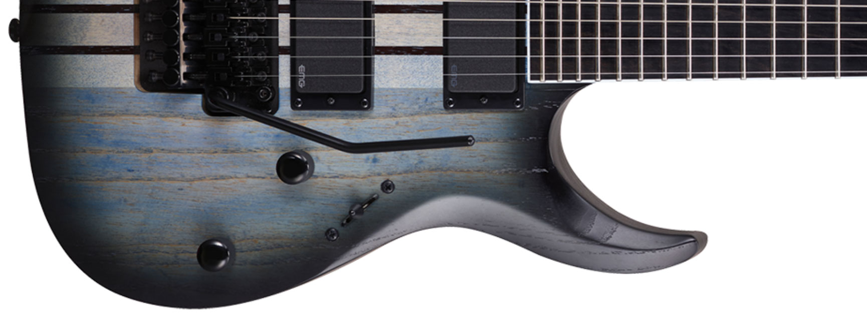 Cort X500 Fr Hh Eb - Open Pore Jean Burst - Elektrische gitaar in Str-vorm - Variation 1