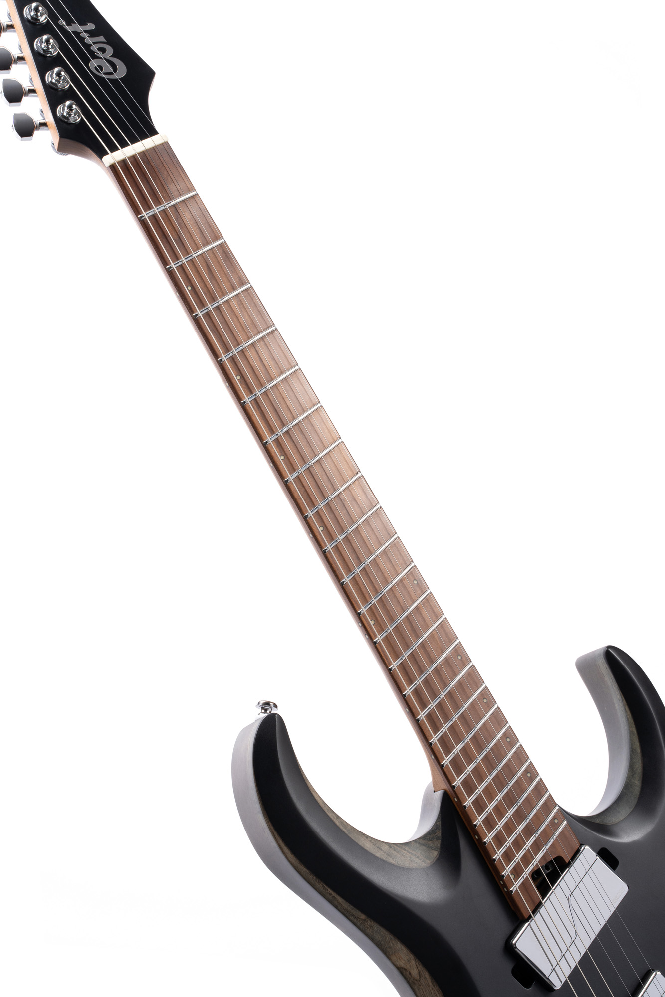 Cort X500mtt 7-cordes Hh Fishman Fluence Ht Mn - Satin Black - 7-snarige elektrische gitaar - Variation 5