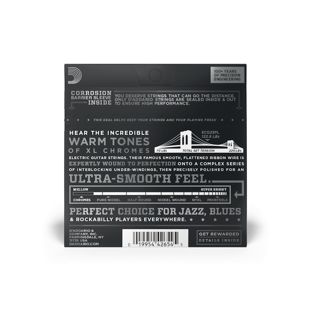 D'addario Jeu De 6 Cordes 10-48 Extra Light, Plain Third, Xl Chromes Electric Guitar Strings - Elektrische gitaarsnaren - Variation 6