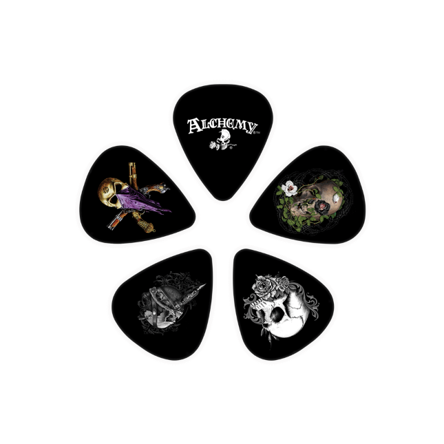 D'addario 1cwh4-01al Alchemy Picks Skull Collection - Plectrum - Variation 1