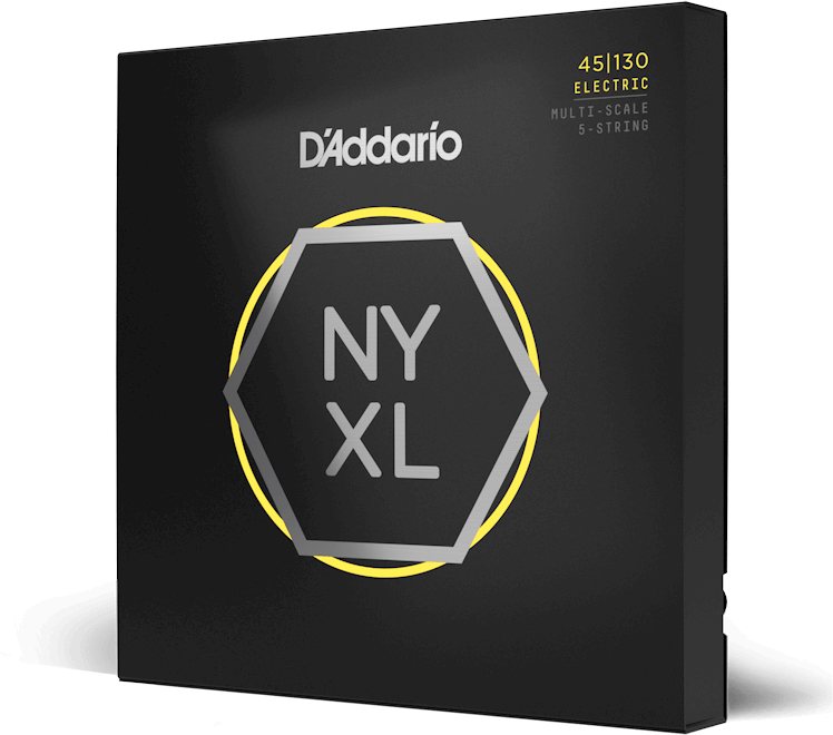 D'addario Jeu De 5 Cordes 45-130 Hybridlight 5-string, Multiscale, Nyxl Bass Guitar Strings - Elektrische gitaarsnaren - Main picture