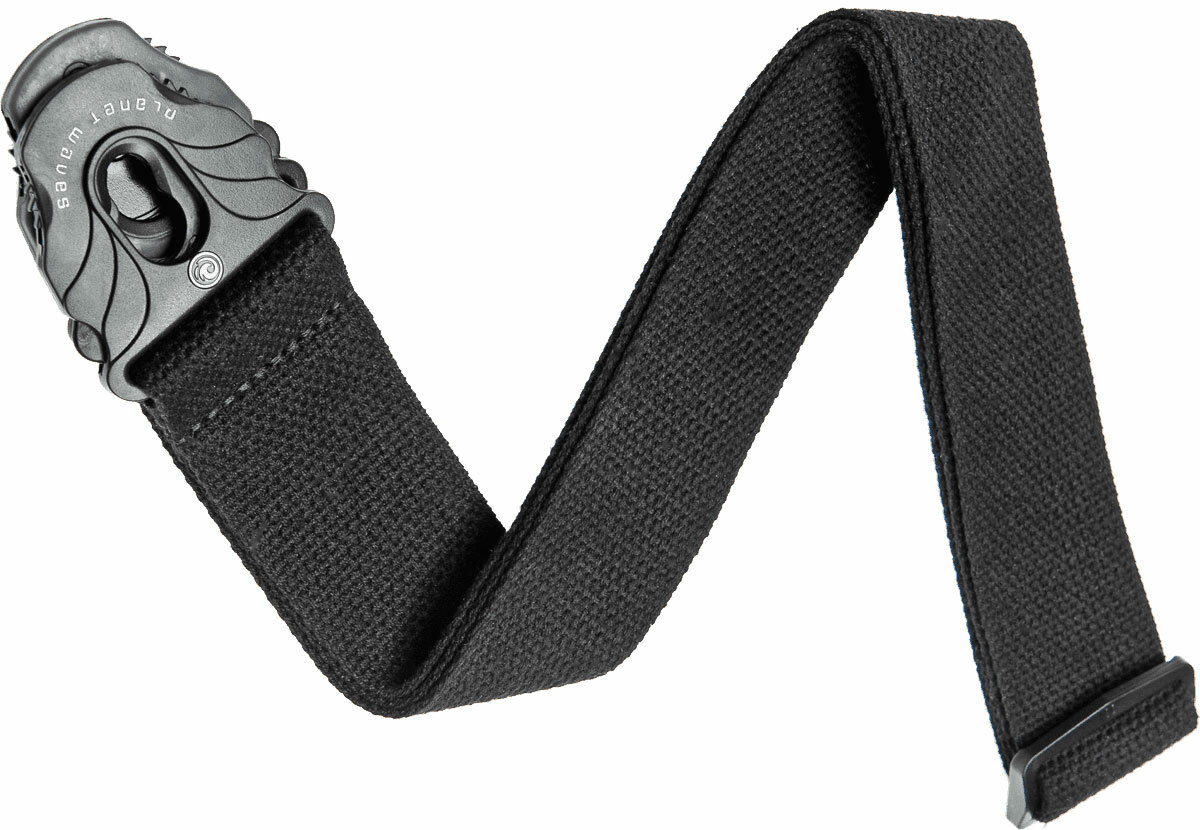 D'addario 50ctpl00 Lock Woven Cotton Guitar Strap 50mm Black - Gitaarriem - Main picture