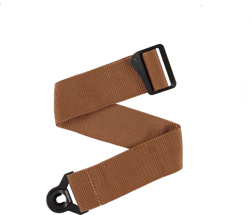 D'addario Auto Lock Guitar Strap, Brown - Gitaarriem - Main picture
