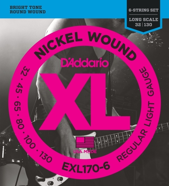 D'addario Basse  Elec 6c Nickelwound 032 130 Exl170 6 - Elektrische bassnaren - Main picture