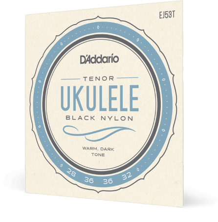 D'addario Ej53t Pro-arte Rectified Nylon Noir Ukulele Tenor - Ukulelesnaren - Main picture