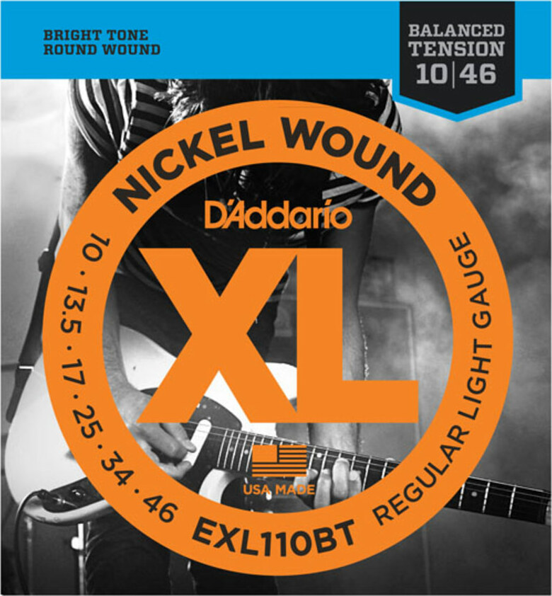D'addario Jeu De 6 Cordes Exl110bt Nickel Round Wound Balanced Tension Regular Light 10-46 - Elektrische gitaarsnaren - Main picture