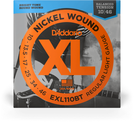D'addario Jeu De 6 Cordes Exl110bt Nickel Round Wound Balanced Tension Regular Light 10-46 - Elektrische gitaarsnaren - Main picture