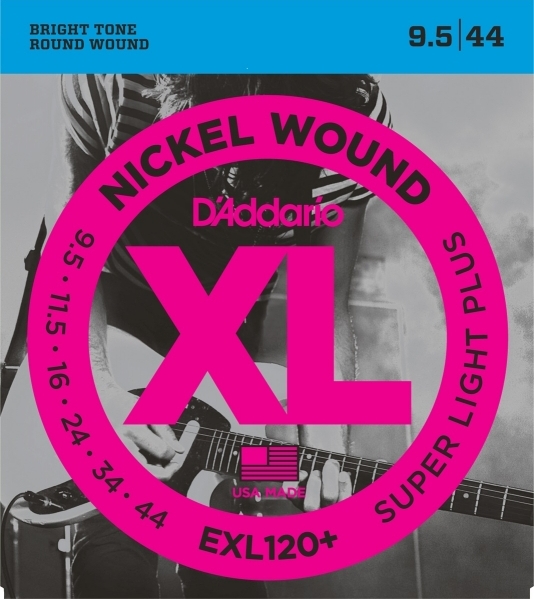 D'addario Exl120+ Nickel Round Wound Super Light Plus 9.5-44 - Elektrische gitaarsnaren - Main picture