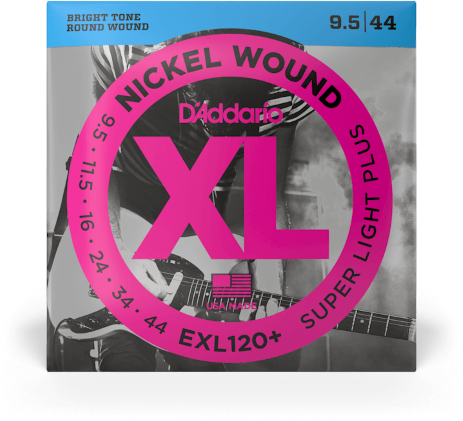 D'addario Jeu De 6 Cordes Exl120+ Nickel Round Wound Super Light Plus 9.5-44 - Elektrische gitaarsnaren - Main picture