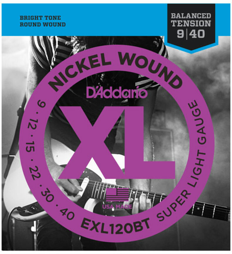 D'addario Exl120bt Nickel Round Wound Balanced Tension Super Light 9-40 - Elektrische gitaarsnaren - Main picture