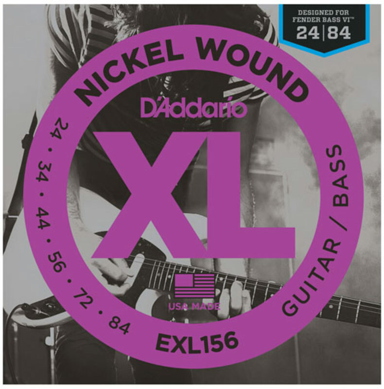 D'addario Exl156 Nickel Round Wound Fender Bass Vi 24-84 - Elektrische bassnaren - Main picture