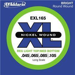 D'addario Jeu De 4 Cordes Exl165 Nickel Round Wound Bass Long Scale Custom Light 45-105 - Elektrische bassnaren - Main picture
