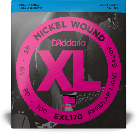 D'addario Exl170 Nickel Wound Bass, Light, 45-100, Long Scale - Elektrische bassnaren - Main picture