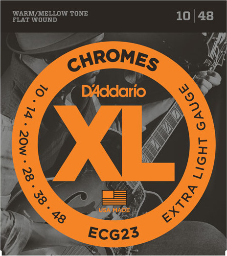 D'addario Jeu De 6 Cordes Guit. Elec. 6c Chromes Jazz 010.048 Ecg23 - Elektrische gitaarsnaren - Main picture