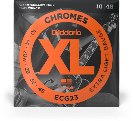 D'addario Jeu De 6 Cordes Guit. Elec. 6c Chromes Jazz 010.048 Ecg23 - Elektrische gitaarsnaren - Main picture