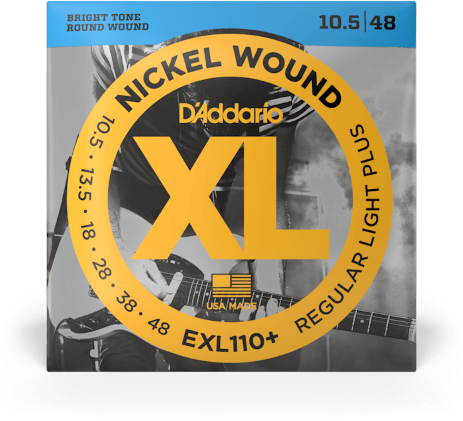 D'addario Guit. Elec. 6c Nickel Round Wound Regular Light Plus 10.5-48 Exl110+ - Elektrische gitaarsnaren - Main picture