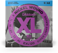 D'addario Jeu De 6 Cordes Guit. Elec. 6c Nickel Wound 009.042 Exl120 - Elektrische gitaarsnaren - Main picture