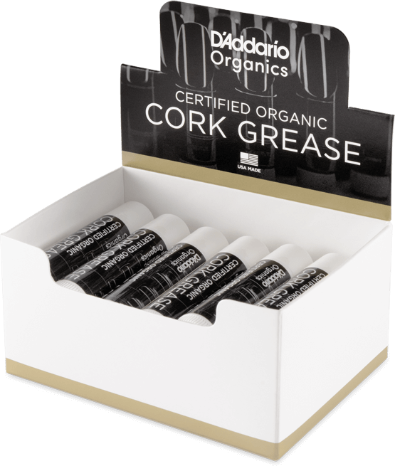 D'addario Odcrkgr12 Organic Cork Grease, Box Of 12 Tubes - Olie voor blaasinstrumenten - Main picture