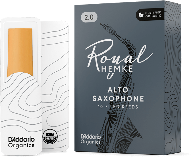 D'addario Rhkp10asx350 Royal Hemke Organic Alto Saxophone Reeds, Strength 3.5, 10-pack - Saxofoon riet - Main picture