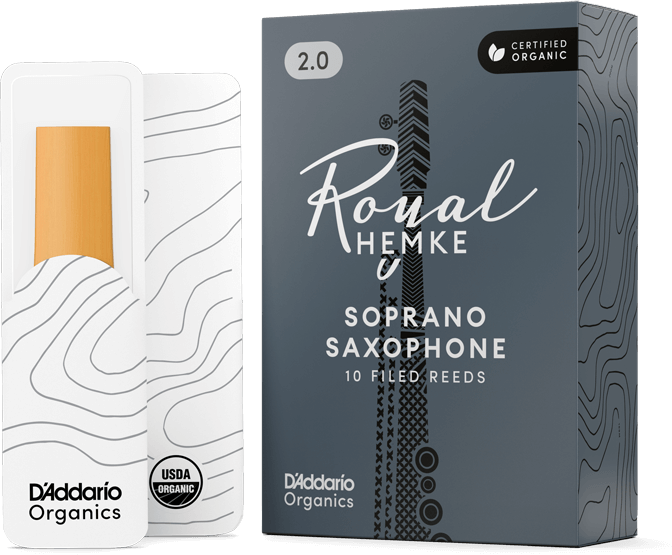 D'addario Rhkp10ssx400 Royal Hemke Organic Soprano Saxophone Reeds, Strength 4.0, 10-pack - Saxofoon riet - Main picture