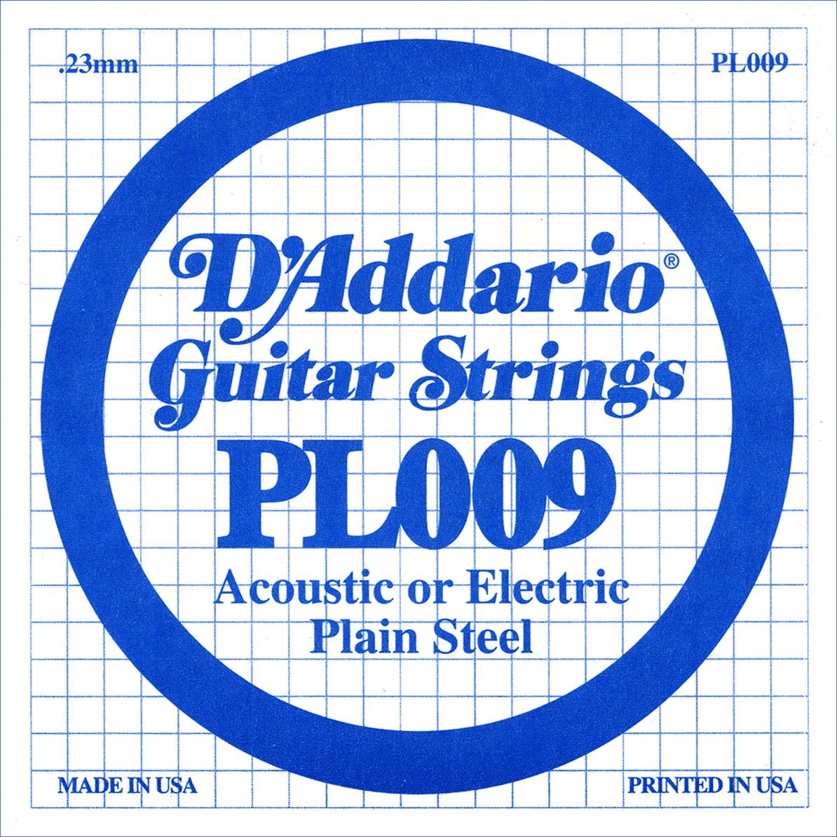 D'addario Corde Au DÉtail Xl Nickel Single Pl009 Acier Plein - Elektrische gitaarsnaren - Main picture