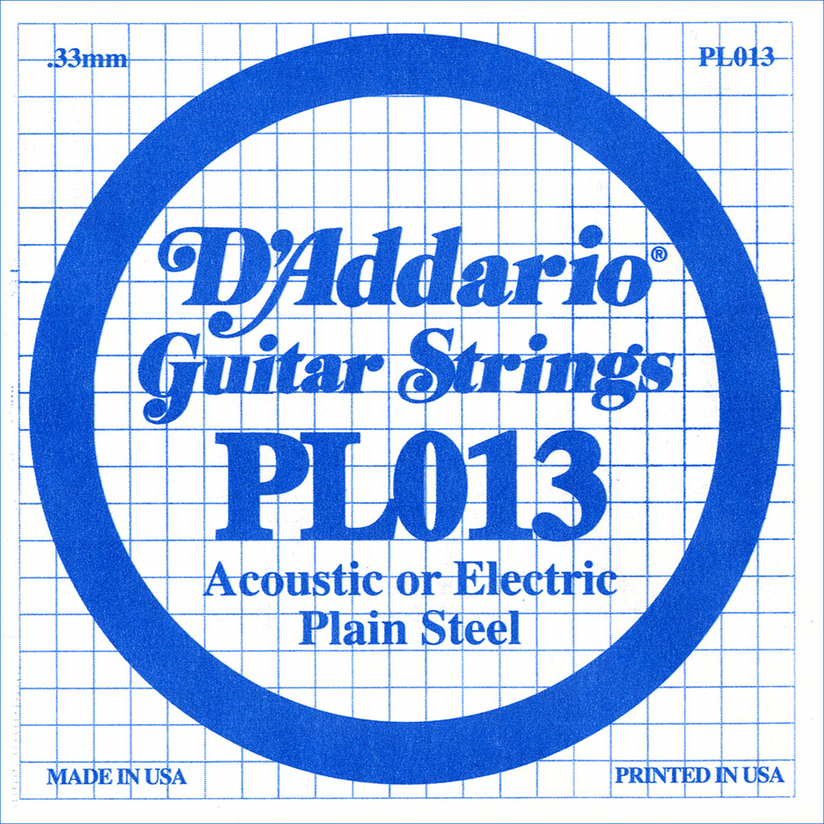 D'addario Xl Nickel Single Pl013 Acier Plein - Elektrische gitaarsnaren - Main picture