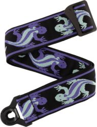 Gitaarriem D'addario 50BALPW02 Auto Lock Vintage Planet Waves, Lizards Green/Blue