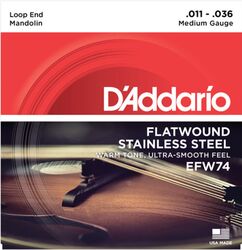 Mandolinesnaren D'addario EFW74 Mandolin Strings, Flatwound, 11-36