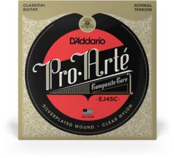 Nylonsnaren voor klassieke gitaar D'addario EJ45C Pro Arte Classical Composite Core - Snarenset
