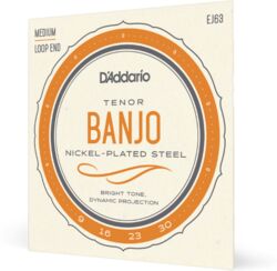 Banjosnaren D'addario EJ63 Cordes pour Banjo Light Tenor 09-30 - Snarenset