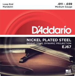 Mandolinesnaren D'addario EJ67 Mandoline Light  11 - 39 - Snarenset