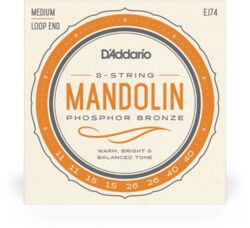 Mandolinesnaren D'addario EJ74 Mandolin Phosphor Bronze 11-40 - Snarenset
