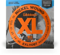 Elektrische gitaarsnaren D'addario EXL110BT Nickel Wound, Balanced Tension Regular Light, 10-46 - Snarenset