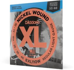 Elektrische gitaarsnaren D'addario EXL110W Nickel Wound Regular Light Wound 3rd 10-46 - Snarenset