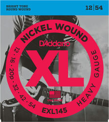 Elektrische gitaarsnaren D'addario EXL145 Nickel Round Wound, Heavy, 12-54 - Snarenset