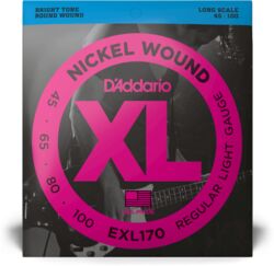 EXL170 Nickel Wound Bass, Light, 45-100, Long Scale