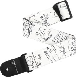 Gitaarriem D'addario 50JL02 John Lennon Art Series Polyester Strap - John & Yoko