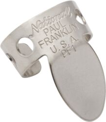Plectrum D'addario NP2-04PF Paul Franklin National Finger Picks, Nickel 4-Pack