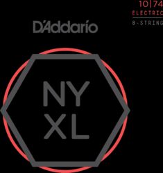 Elektrische gitaarsnaren D'addario NYXL1074 8-String Nickel Wound Electric Guitar Strings 10-74