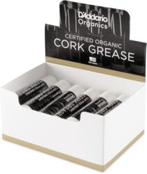Olie voor blaasinstrumenten D'addario ODCRKGR12 Organic Cork Grease, Box of 12 Tubes