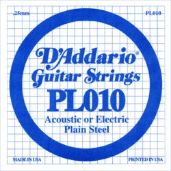 Elektrische gitaarsnaren D'addario XL Nickel Single PL010 - Snaar per stuk