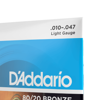 D'addario Jeu De 12 Cordes Ej36 80/20 Bronze Acoustic Guitar Strings, Light, 10-47 - Westerngitaarsnaren - Variation 1