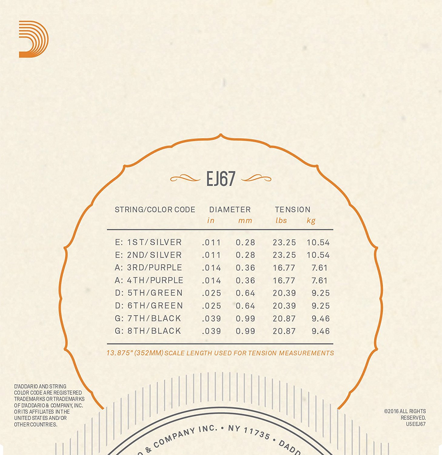 D'addario Ej67 Mandoline Light  .011 - .039 - Mandolinesnaren - Variation 1