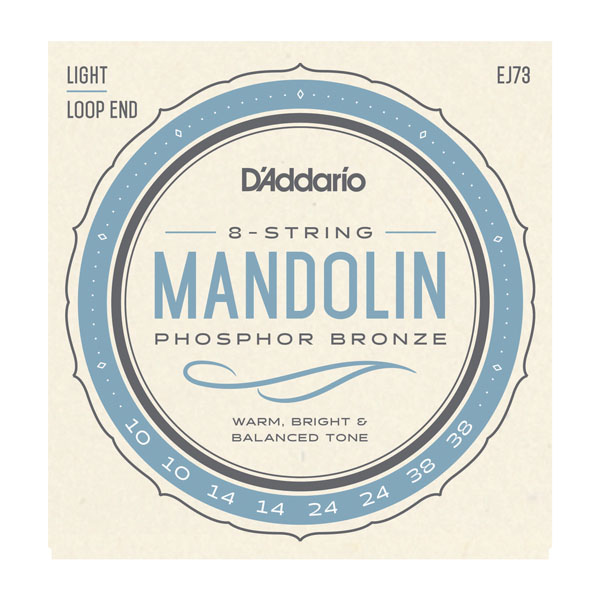 D'addario Ej73 Mandolin Strings Phosphor Bronze Light 10-38 - Mandolinesnaren - Variation 1
