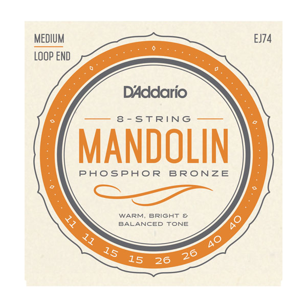 D'addario Ej74 Mandolin Strings Phosphor Bronze Medium 11-40 - Mandolinesnaren - Variation 1