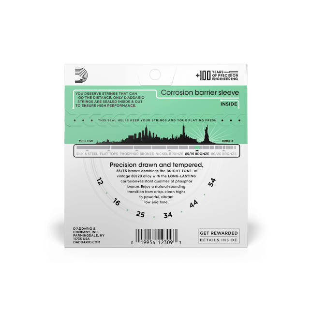 D'addario Ez920 85/15 Bronze Acoustic Guitar Strings, Medium Light, 12-54 - Westerngitaarsnaren - Variation 1