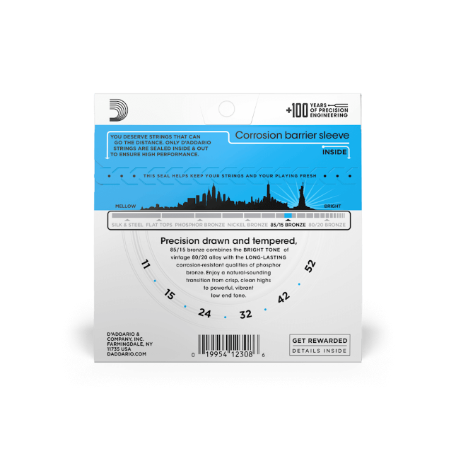 D'addario Guit. Folk 6c 85.15 American Bronze 011.052 Ez910 - Westerngitaarsnaren - Variation 1